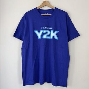 A24 Films I Survived Y2K Movie Promo Large Purple Tee Shirt - Large